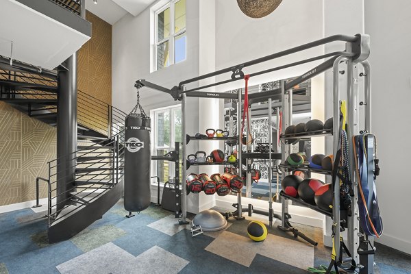 fitness center at The Winston Apartments