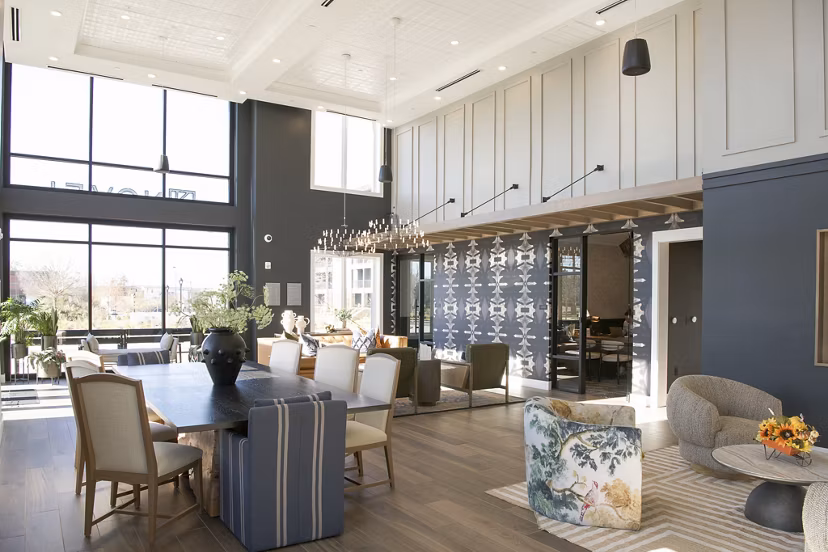 Clubhouse with modern amenities at Novel University Place Apartments