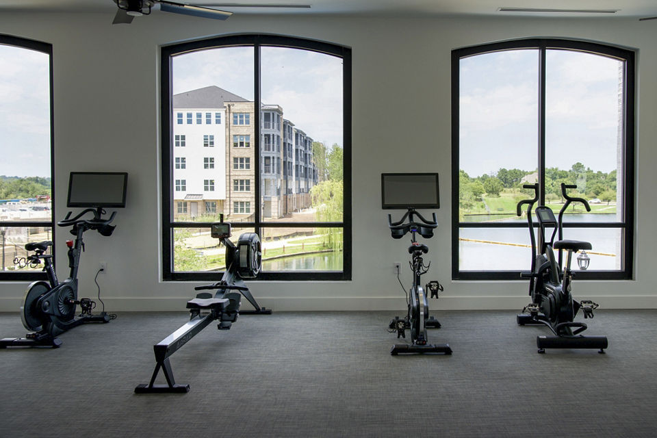 State-of-the-art fitness center with modern equipment at Novel University Place Apartments, ideal for an active lifestyle