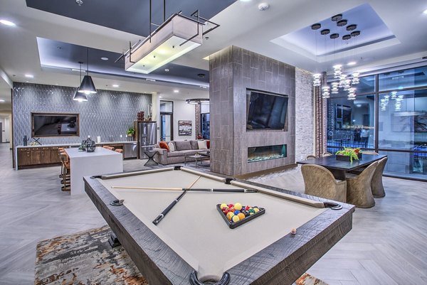 clubhouse game room at McKinney Terrace Apartments