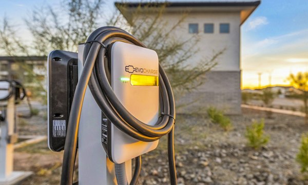 EV car charging station at The Premiere at Eastmark Apartments