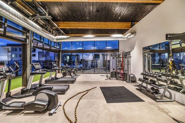 fitness center at The Premiere at Eastmark Apartments