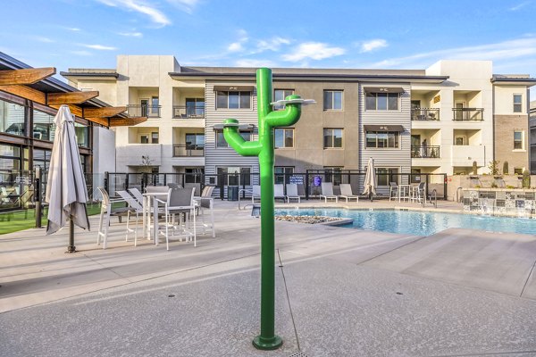 pool patio at The Premiere at Eastmark Apartments