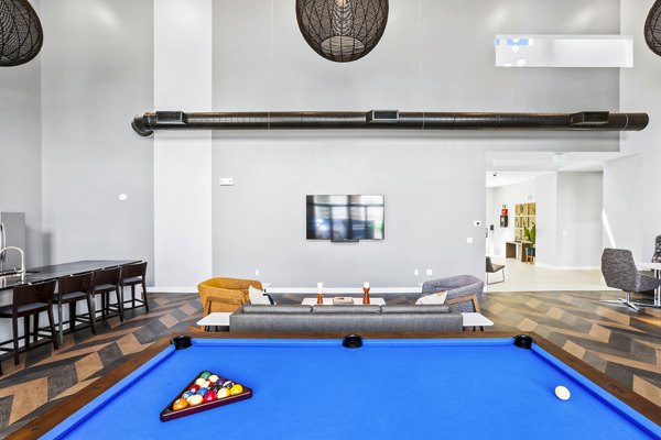 clubhouse game room at Felson Apartments