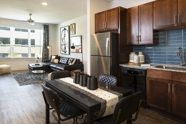 Elegant dining area with modern furnishings at Parkside at Round Rock Apartments