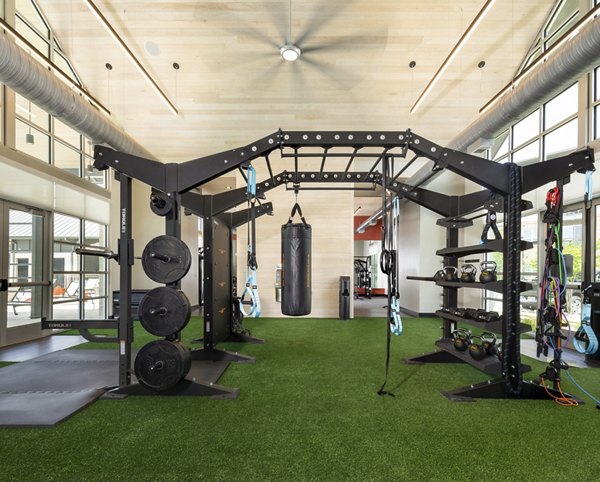 fitness center at Parkside at Round Rock Apartments
