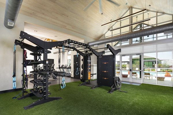 Fitness center with modern equipment at Parkside at Round Rock Apartments for active lifestyles
