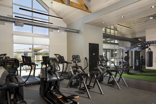 Fitness center with modern equipment at Parkside at Round Rock Apartments, offering state-of-the-art amenities for residents