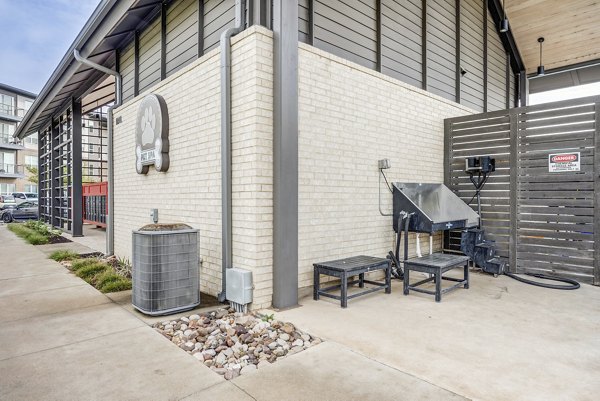 Dog wash station for pet care at Parkside at Round Rock Apartments