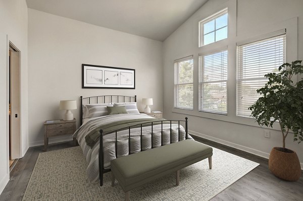 bedroom at The Trails at Timberline Apartments