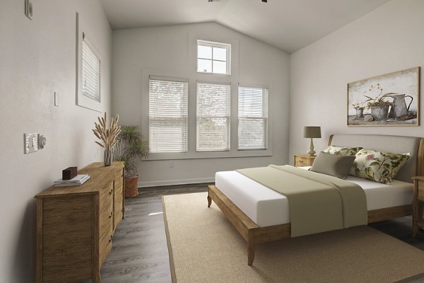 bedroom at The Trails at Timberline Apartments