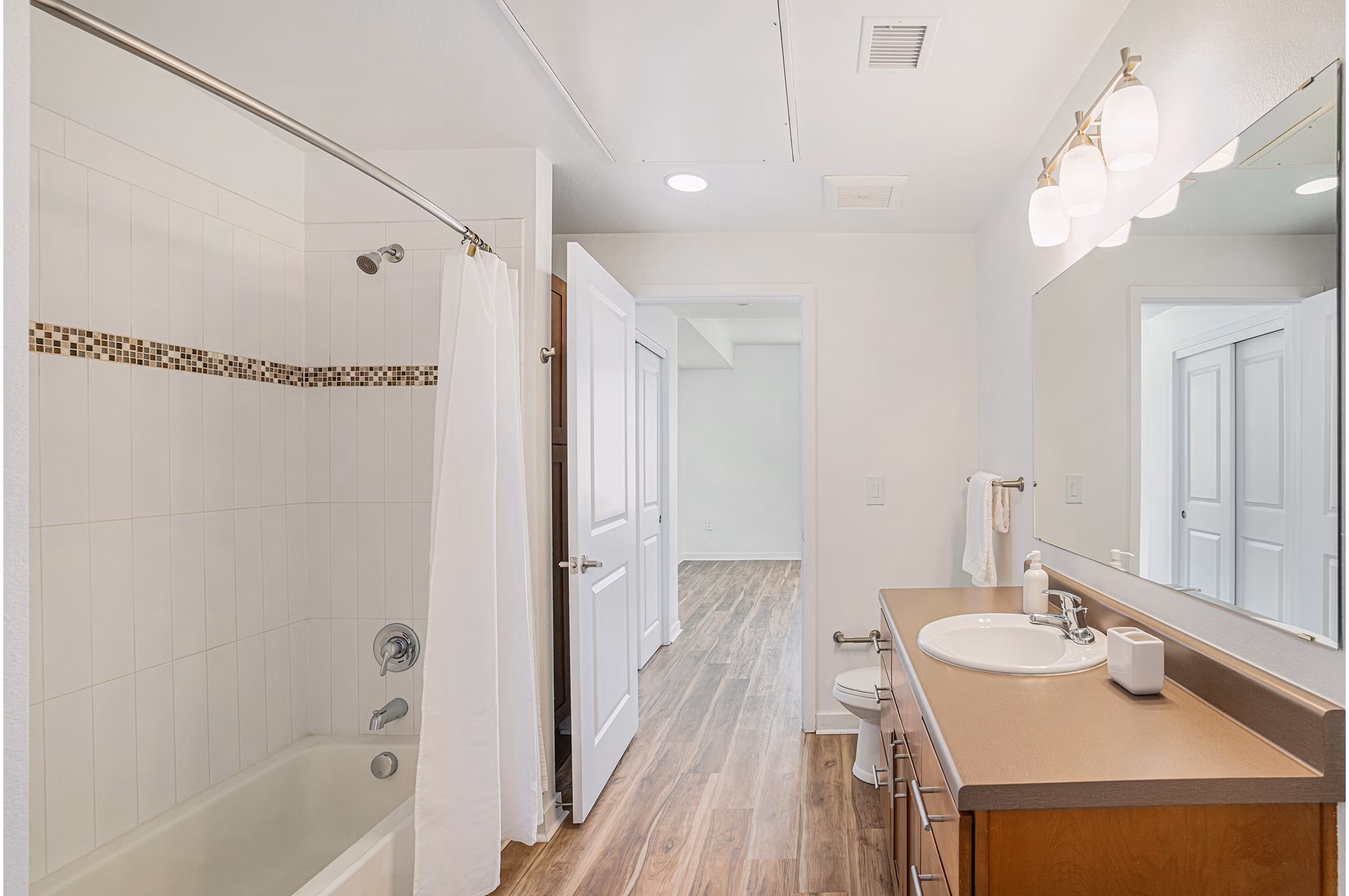 bathroom at The Trails at Timberline Apartments 