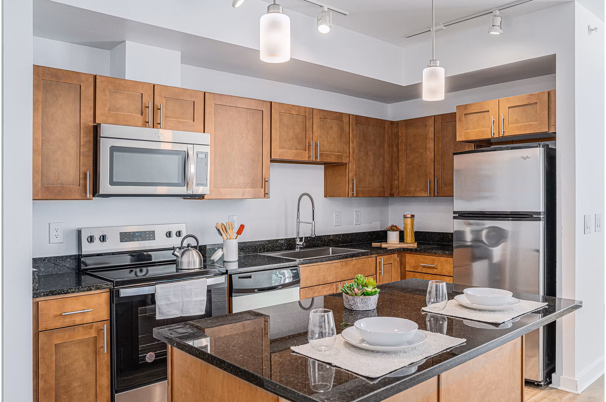 kitchen at The Trails at Timberline Apartments 