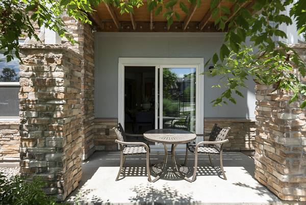 patio at The Trails at Timberline Apartments