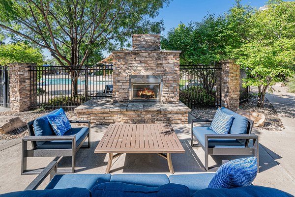 grill area at The Trails at Timberline Apartments 