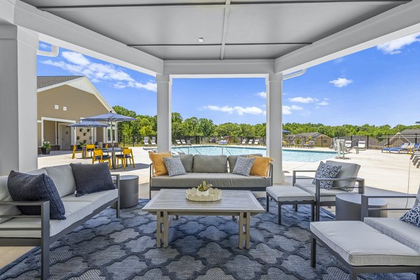 patio at Wayford at Innovation Park Apartments