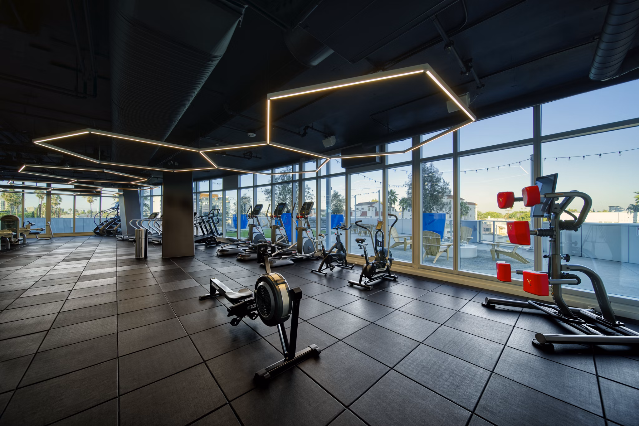 fitness center at Shoreline Gateway Apartments