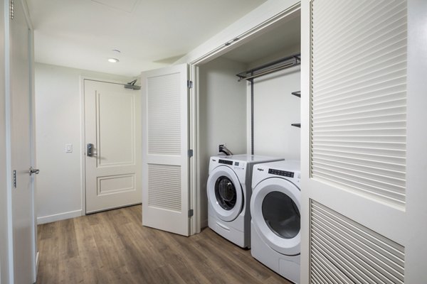 laundry room at Shoreline Gateway Apartments