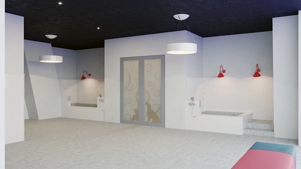 dog wash station at Shoreline Gateway Apartments