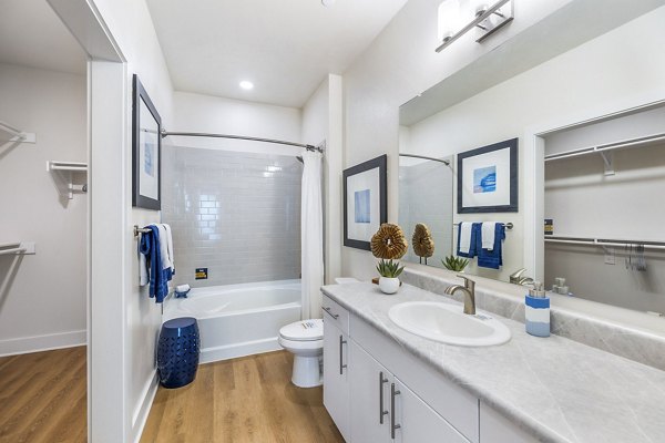 Modern bathroom with sleek fixtures at Ltd Med Center Apartments