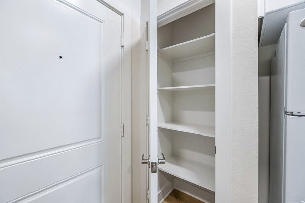 Modern kitchen with sleek cabinetry and ample storage at Ltd Med Center Apartments