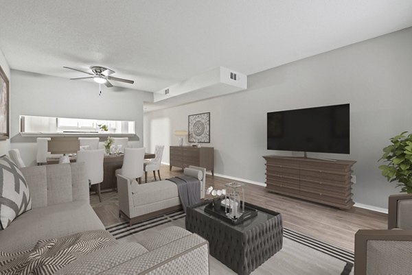 living room at Lakeside Place Apartments