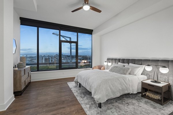 bedroom at Stanza Little Italy Apartments