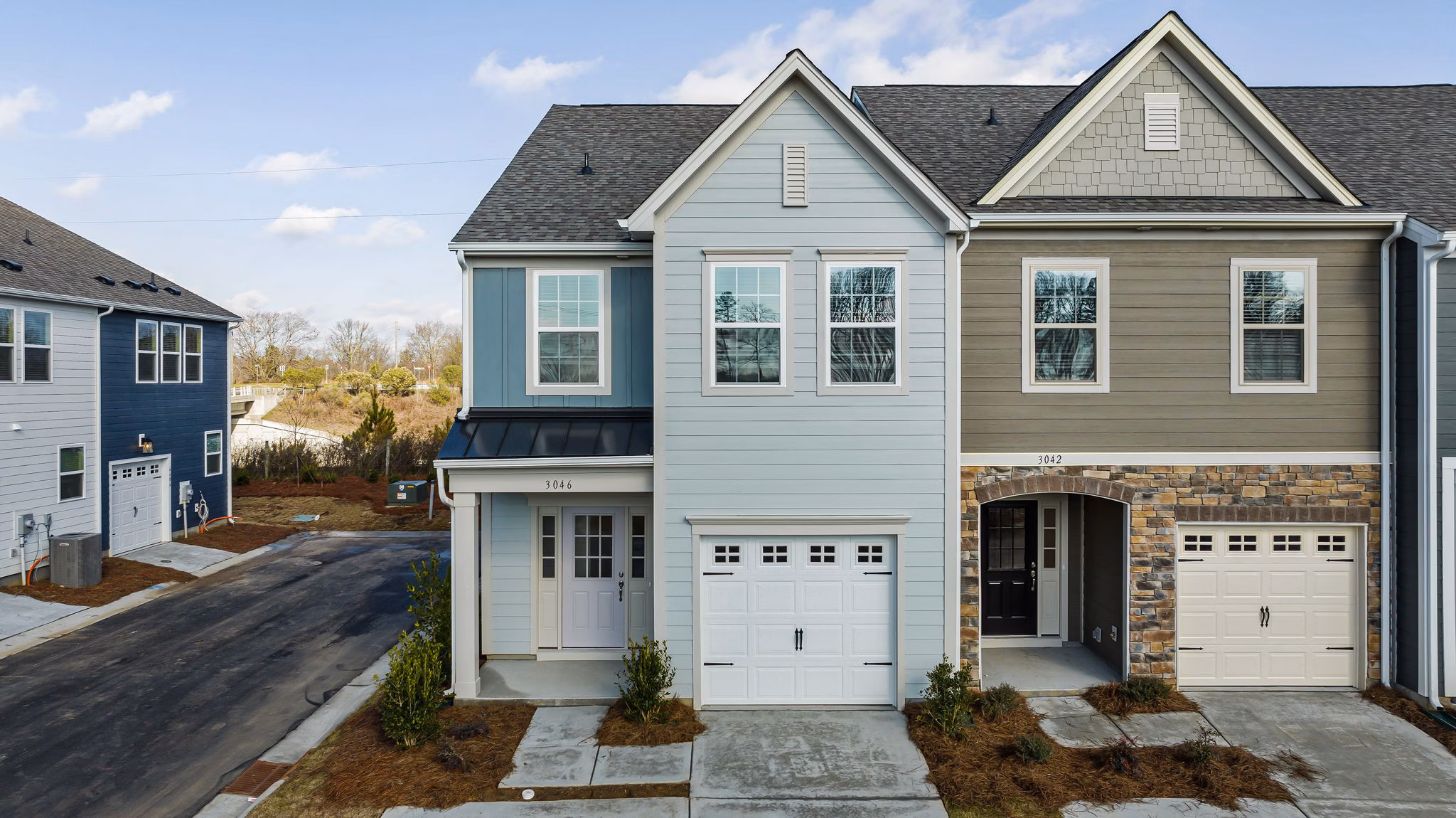 ABODE at Parkside: Contemporary apartment townhomes view