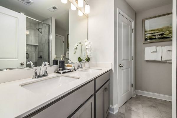 bathroom at ABODE at Parkside Apartment Townhomes