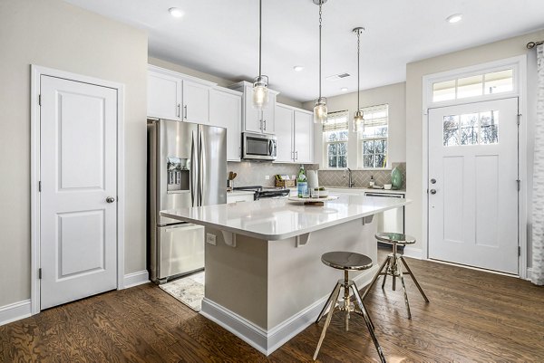 kitchen at ABODE at Parkside Apartment Townhomes