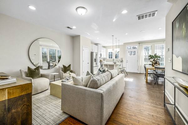 living room at ABODE at Parkside Apartment Townhomes
