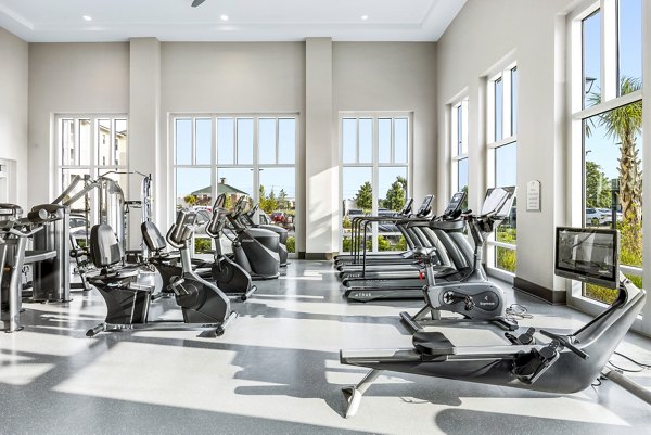 fitness center at The Grove at Coastal Grand Apartments