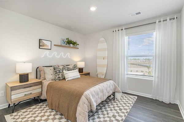 bedroom at The Grove at Village Oaks Apartments