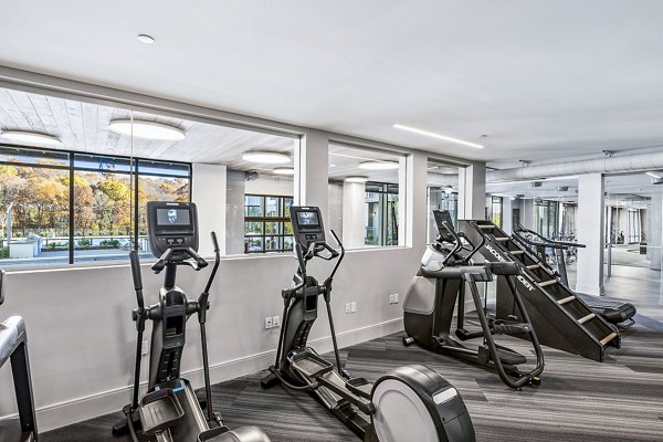 fitness center at Wrenstone at the Highlands Apartments