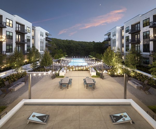 patio at Wrenstone at the Highlands Apartments