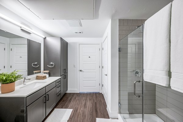 bathroom at Starling at Bridgeland Apartments