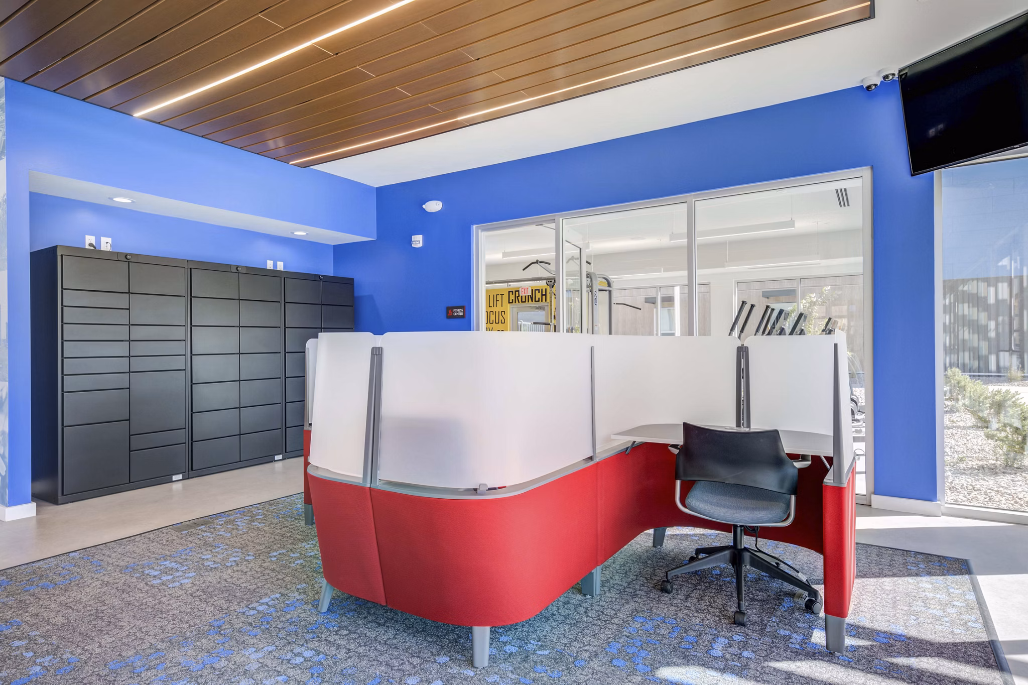 Stylish clubhouse with modern decor at FLATZ 520 Apartments