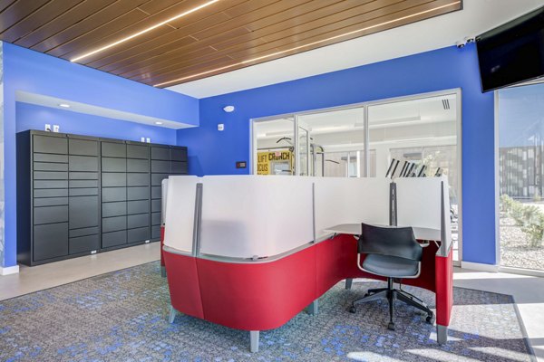 Stylish clubhouse with modern decor at FLATZ 520 Apartments