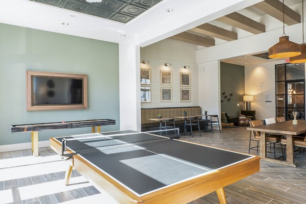 clubhouse game room at Birchway Hudson Oaks Apartments
