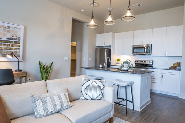 living room at Birchway Hudson Oaks Apartments