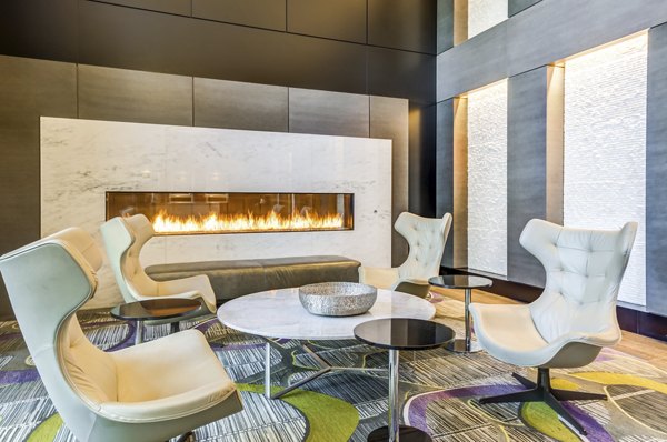Spacious clubhouse with modern design at The Avant at Reston Town Center Apartments