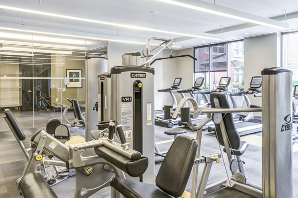 fitness center at The Avant at Reston Town Center Apartments 