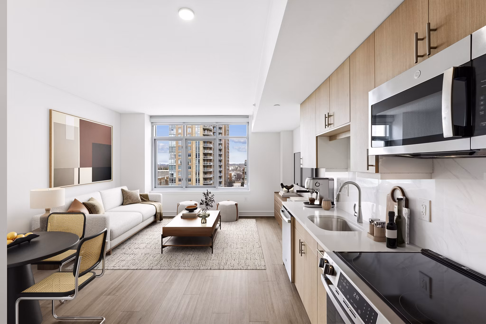 Kitchen at The Avant at Reston Town Center Apartments