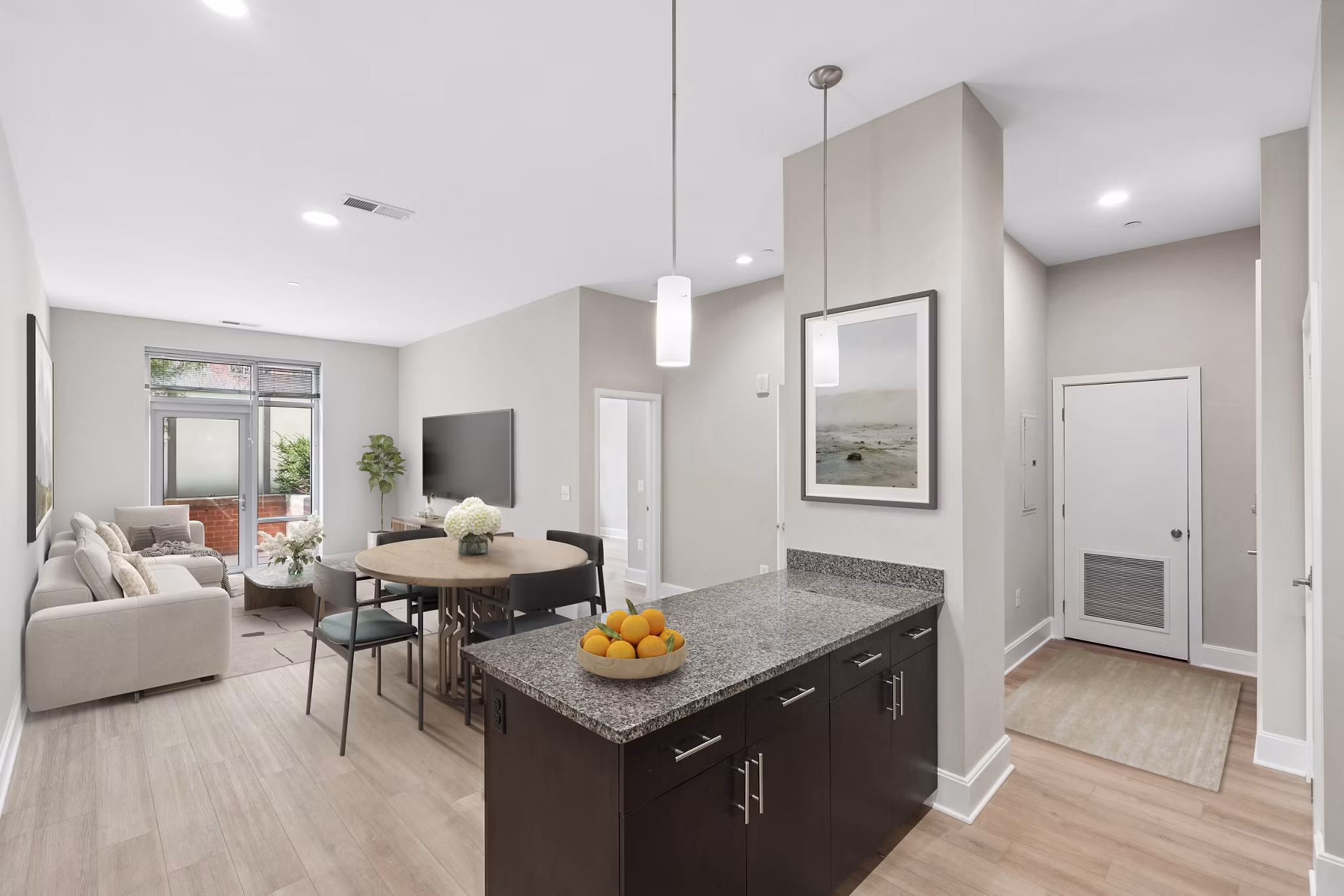 Living Room at The Avant at Reston Town Center Apartments