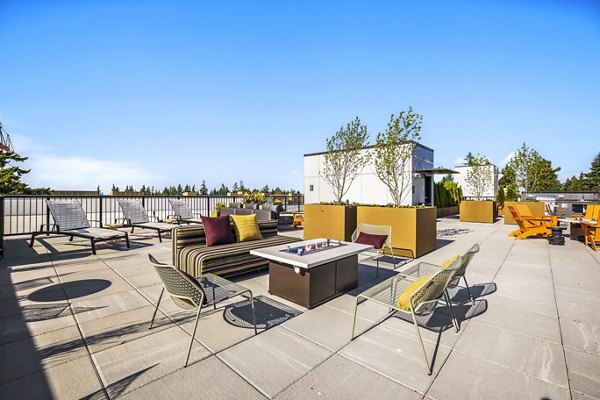 fire pit/patio at Ion Town Center Apartments