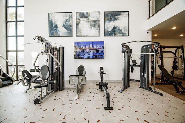 fitness center at The Crossing at Palm Aire Apartments