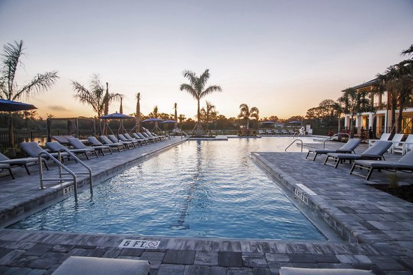 pool at The Crossing at Palm Aire Apartments