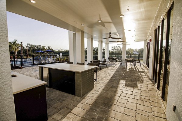 patio at The Crossing at Palm Aire Apartments