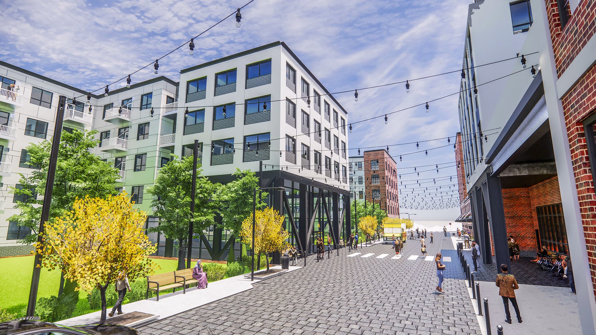 rendering at Brewers Block Apartments