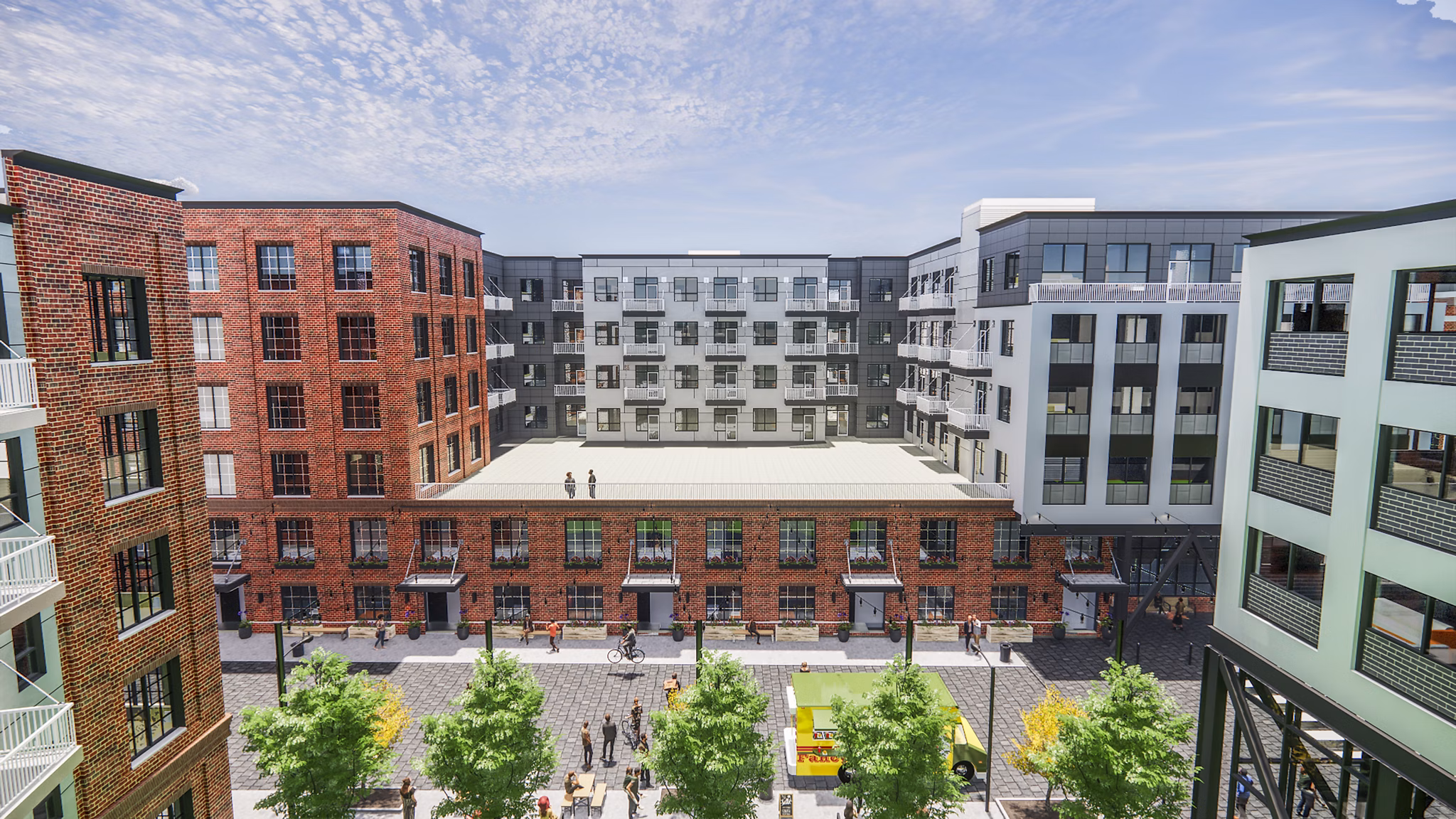rendering at Brewers Block Apartments